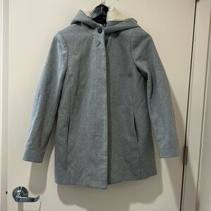 J.CREW Swingy Coat - Melton- Italian Wool - Heather Great sz 2